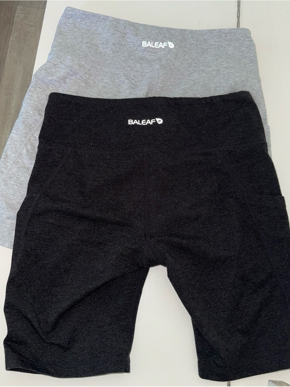 Baleaf Bike Shorts in Black and Gray - High Waist